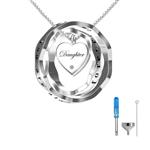 oGoodsunj S925 Sterling Silver Cremation Jewelry Urn Pendant Necklace Ashes Keepsake Necklaces for Women - You are Always in My Heart I Love You Forever