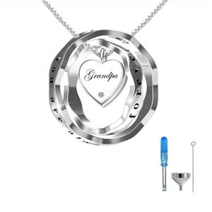 oGoodsunj S925 Sterling Silver Cremation Jewelry Urn Pendant Necklace Ashes Keepsake Necklaces for Women - You are Always in My Heart I Love You Forever 