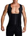 DANALA Men's Slimming Body Shaper Vest Compression Sauna Sweat Waist Trainer Corset Shapewear with Zipper for Weight Loss