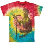 Jimi Hendrix Men's Jimi Rainbow Spiral Tie Dye T-Shirt Tie-Dyed