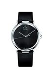 Calvin Klein Sight Quartz Black Dial Black Leather Men's Watch K1S21102