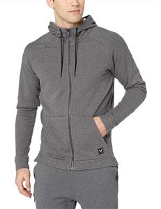 Amazon Brand - Peak Velocity Men's French Terry Full-Zip Hoodie 