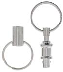 Pull-Apart Silver Key Ring Easy Detach Double Spring Split Snap Separate Chain Convenient Accessory Gift (4 Pack)