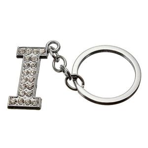 26 Alphabet Keyring A-Z, Silver Initials Letter Key Ring Shiny Silver Key Chain Gifts 