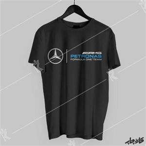 چاپ روی تیشرت بنز BENZ AMG Petronas Mercedes Benz AMG Petronas Formula 1 Men's Black Logo T-Shirt