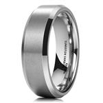 King Will Basic Men's 7MM Classic Tungsten Carbide Ring Matte Brushed Wedding Engagement Band