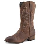 SheSole Women's Western Cowgirl Cowboy Boots Leather Round Toe Country Wedding Shoes