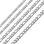 16 Inches to 30 Inches Figaro Chain Necklace 4MM to 8.5MM Stainless Steel Figaro Link Chain for Men Women