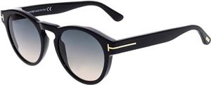 Tom Ford FT0615 01B Shiny Black Margaux Round Sunglasses Lens Category 2 Size 5 