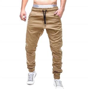 Men Casual Pants Men's Long Comfort Elastic Waist Drawstring Baggy Pockets Running Sport Trousers Sweatpants Slacks