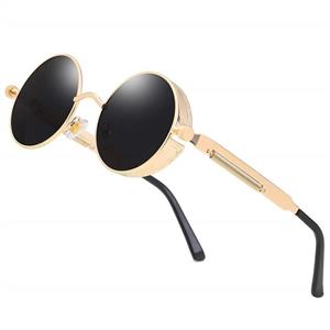 Vintage Steampunk Round Sunglasses Men Circle Retro Mirror Sun Glasses Women Crave Luxury Oval Steam Punk Style UV400 