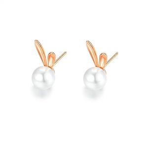 VANA JEWELRY Pearl Stud Earrings Green Dangle Earrings for Women Hypoallergenic for Sensitive Ears Rose Gold Bunny Butterfly Studs Music Planets (CZ) Cubic Zirconia Diamond Sterling Silver Teen Girls