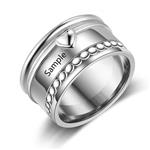 Ashleymade Personalized Name Rings Free Engraved Friendship Rings for BFF Sisters Rings Customized Promise Name Ring for Women