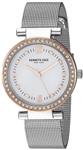 Kenneth Cole New York Women's Classic Analog-Quartz Watch with Stainless-Steel Strap, Silver, 15.6 (Model: KC50740004