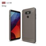 LG G6 Case, Plus YMH Rugged Armor Shield [Slim Thin] Flexible and Durable Anti-Scratches Soft Protective Shock Absorption Carbon Fiber Cover Grey 