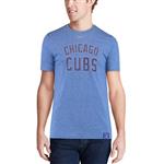 Nike Chicago Cubs Men's Tri-Blend DNA Wordmark Performance T-Shirt Heathered Royal