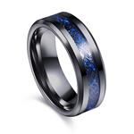 ERAWAN Vintage Men's Celtic Dragon Tungsten Carbide Ring 8mm Band Rings Jewelry Gift EW sakcharn (7, Black Blue)