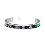 BeiChong Speedometer Stainless Steel Watch Style Bracelet Jewelry (Green&Black)