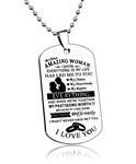 BASIC HOUSE Girlfriend Wife Gift Ideas for Women from Fiance Boyfriend Husband Dog tag Necklace Valentine Gift BSH1124#
