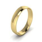 LANDA JEWEL Unisex Solid 10k White Rose Yellow Gold 4mm Comfort Traditional Highly Polished Wedding Ring Plain Band