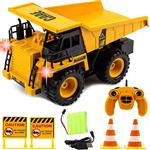 Toysery Remote Control Dump Truck for Kids | Full Functional RC Construction Tractor | Engineering Excavator Toy for Kids