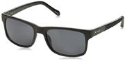 Fossil Men's Fos3061s Rectangular Sunglasses, Matte Black/Gray, 57 mm