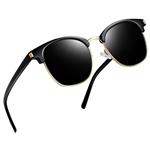 Joopin Semi Rimless Polarized Sunglasses Women Men Retro Brand Sun Glasses