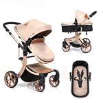 Cydoler High Landscape City Jogger Stroller Folding Umbrella Stroller Aluminum Alloy Lightweight Stroller w/Waterproof Rain Wind Cover Newborn Baby Carriage Toddler Stroller Single Bassinet Pushchair