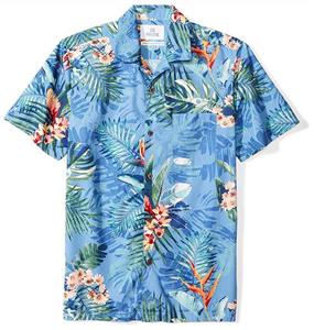 Amazon Brand 28 Palms Men's Standard Fit 100% Cotton Tropical Hawaiian Shirt 