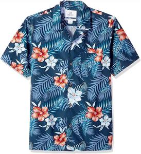 Amazon Brand 28 Palms Men's Standard Fit 100% Cotton Tropical Hawaiian Shirt 