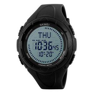 SKMEI 1232 Men Sports Watches World Time Compass Countdown 50M Waterproof 3 Alarm Digital Watches 