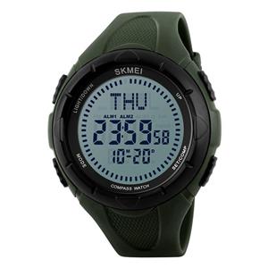 SKMEI 1232 Men Sports Watches World Time Compass Countdown 50M Waterproof 3 Alarm Digital Watches 