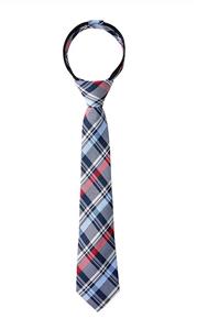 Spring Notion Boy's Tartan Plaid Woven Zipper Tie