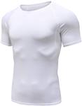 Men's Cool Dry Compression Short Sleeve Sports Baselayer T-Shirts Tops