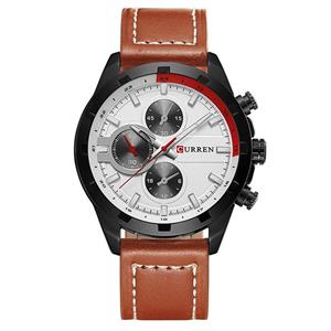 کد 1336 ساعت Curren 8309 New collection CURREN Original Men's Sports Waterproof Leather Strap Wrist Watch Good Quality 8216 