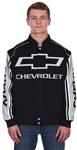 JH DESIGN GROUP Men's Chevrolet Bow Tie Emblem Racing Style Cotton Twill Jacket