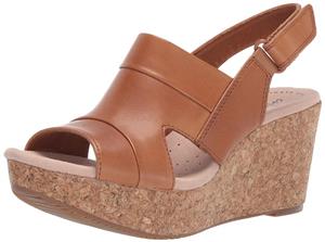 CLARKS Women's Annadel Ivory Wedge Sandal 