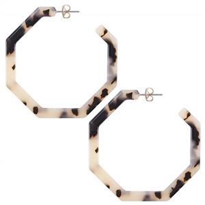 WOWSHOW Fashion Geometric Octagon Hexagon Hoop Earrings for Women Girls 