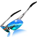 COSVER Mens Polarized Sunglasses for Men Sports Driving Cycling Running Fishing Golf Unbreakable Metal Frame Ultra Light