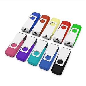 فلش مموری  KEXIN USB Drive Bulk 10 Pack 32GB USB Flash Drive Thumb Drive Flash Drives Swivel Design USB 2.0 Color (32GB10PCS)