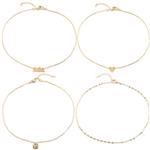Gold Star Pearl Choker Necklace -4 Pieces Set Dainty Pendant Handmade Necklace for Women Girls … … … … … …