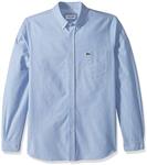 Lacoste Men's Long Sleeve Oxford Button Down Collar Regular Fit Woven Shirt, CH4976