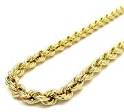 10K Gold 5.0MM Diamond Cut Rope Chain Necklace Multiple Lengths Available 18