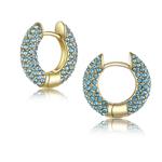 Huggie Hoop Earrings, Colorful Crystal Gold Plated Cuff Earrings Fashion Jewelry Gift for Women Girls