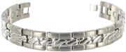 Gem Avenue Mens Titanium 12mm Texture Pattern Magnetic Therapy Bracelet 8