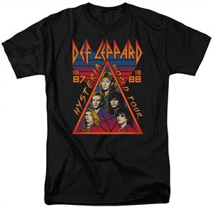 Def Leppard World Tour 1987 1988 Vintage Style Adult Men's Tee Music Rock T-Shirt