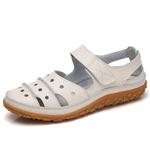 Z.SUO Women's Leather Hollow Comfortable Flat Sandals Sports Sandals