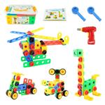 MEIGO STEM Toys - Toddlers Educational Construction Engineering Building Blocks Set Best Learning Toy Gift Kit for Kids 3 4 5 6 7 8 9 10 Year Old Boys Girls (110pcs)