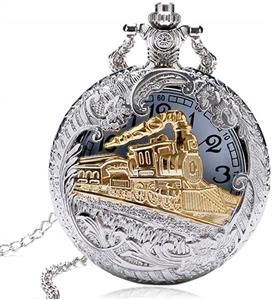 3D Train Pocket Watch, Antique Pocket Watches for Men, Special Boys Gifts