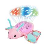 Samber Baby Luminous Plush Toy Projection Animal Doll Musical Star Projector Nightlight Baby Sleep Comfort Toys Stuffed Toys with Music and Light for Baby Infant Kids (Butterfly)